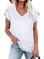 T-shirt blanc col V L