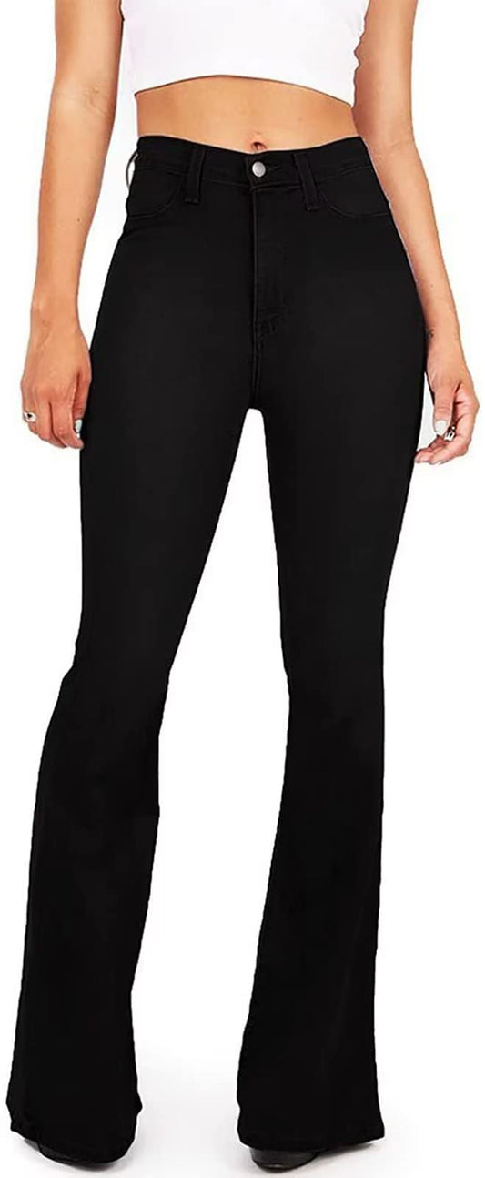 Black Bell Bottom Jeans L