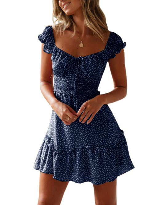 Summer Ruffle Sleeve Dress S