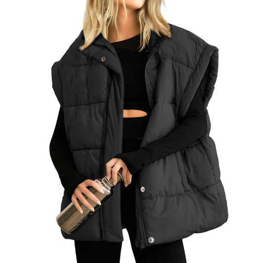 Oversized Puffer Sleeveless Zip L