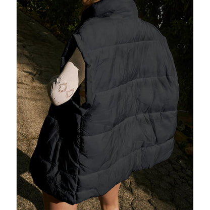 Oversized Puffer Sleeveless Zip L