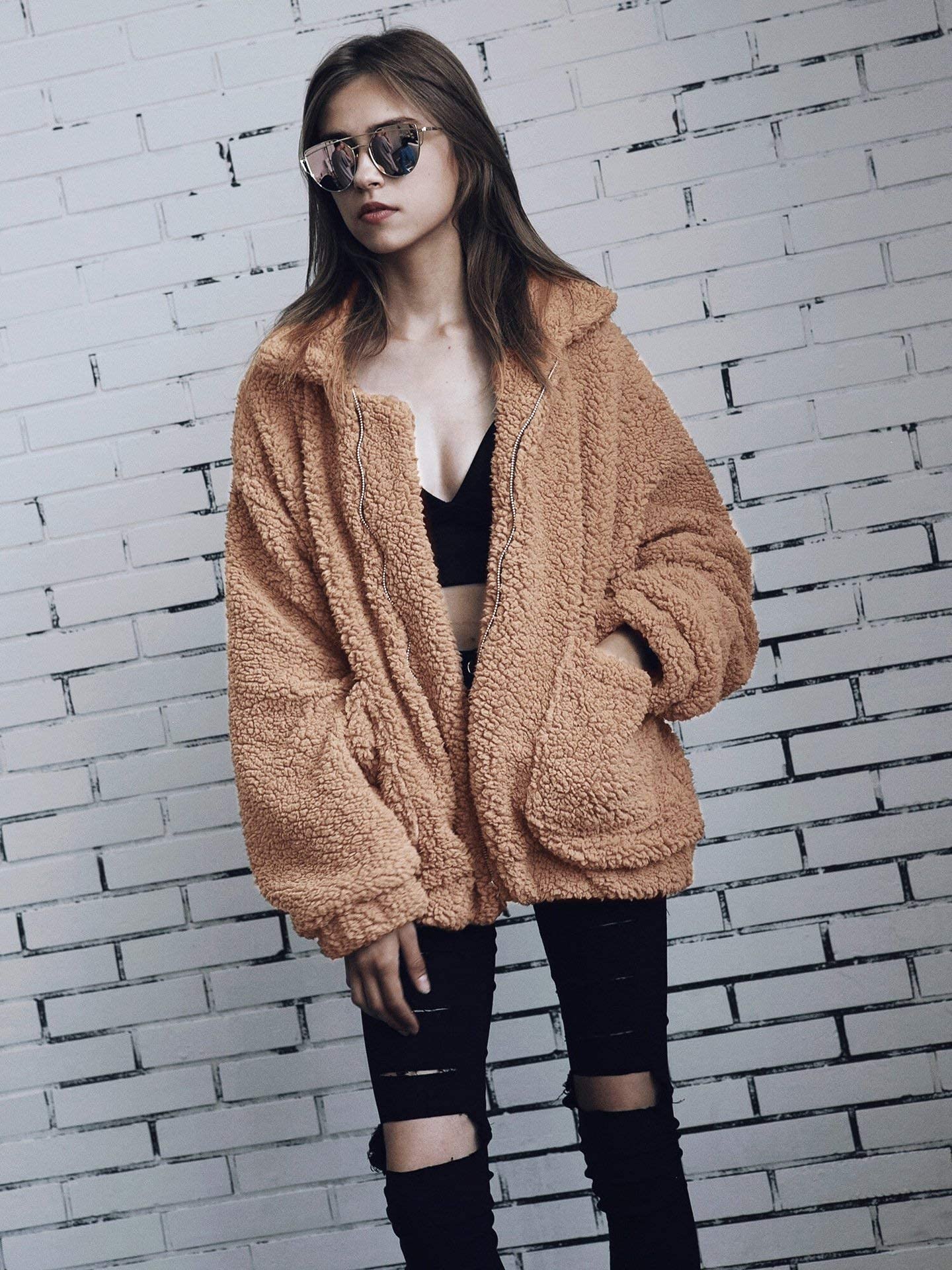 Winter Coat Fleece Fur M